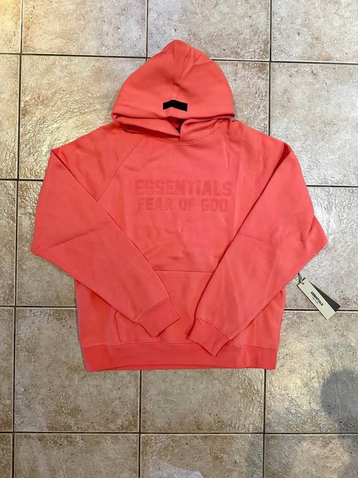 *AUTHENTIC* Essentials FW22 Coral Hoodie