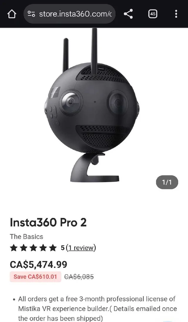 Insta360 Pro 2 camera deal
