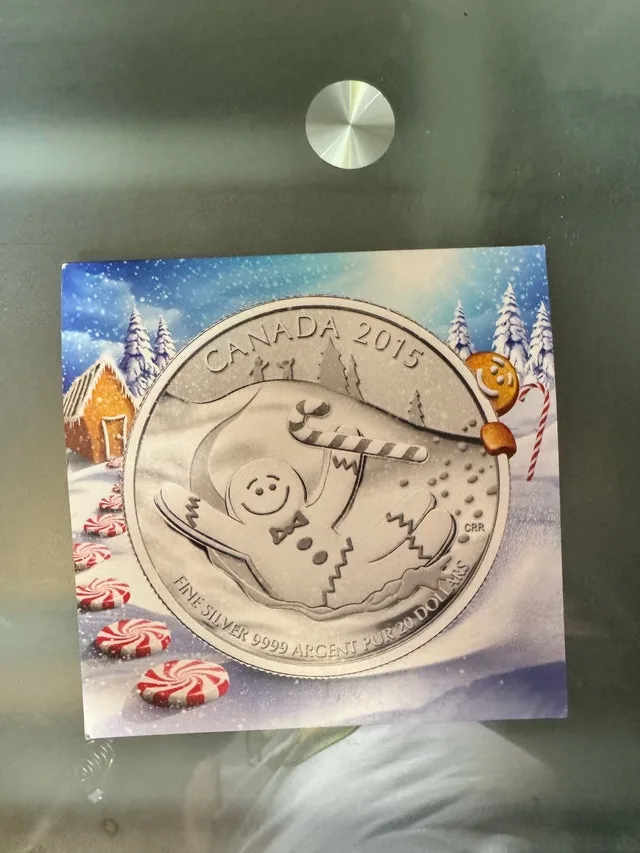 2015 Royal Canadian Mint $20 Fine Silver Coin – Gingerbread Man