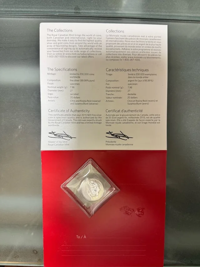 2015 Royal Canadian Mint $20 Fine Silver Coin – Gingerbread Man image indicator(2)