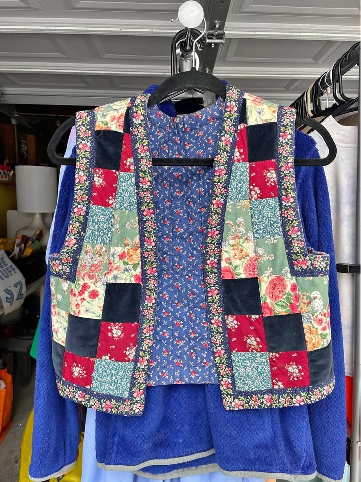 Quilted Handmade Reversible Patchwork Vest #Cleanout