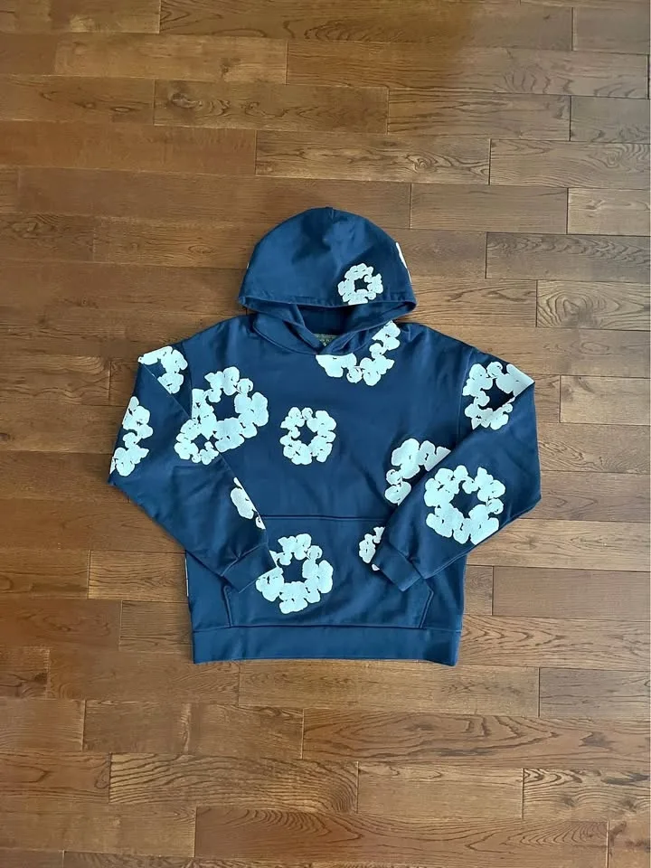 Denim Tears Hoodie - Navy Blue (Medium)