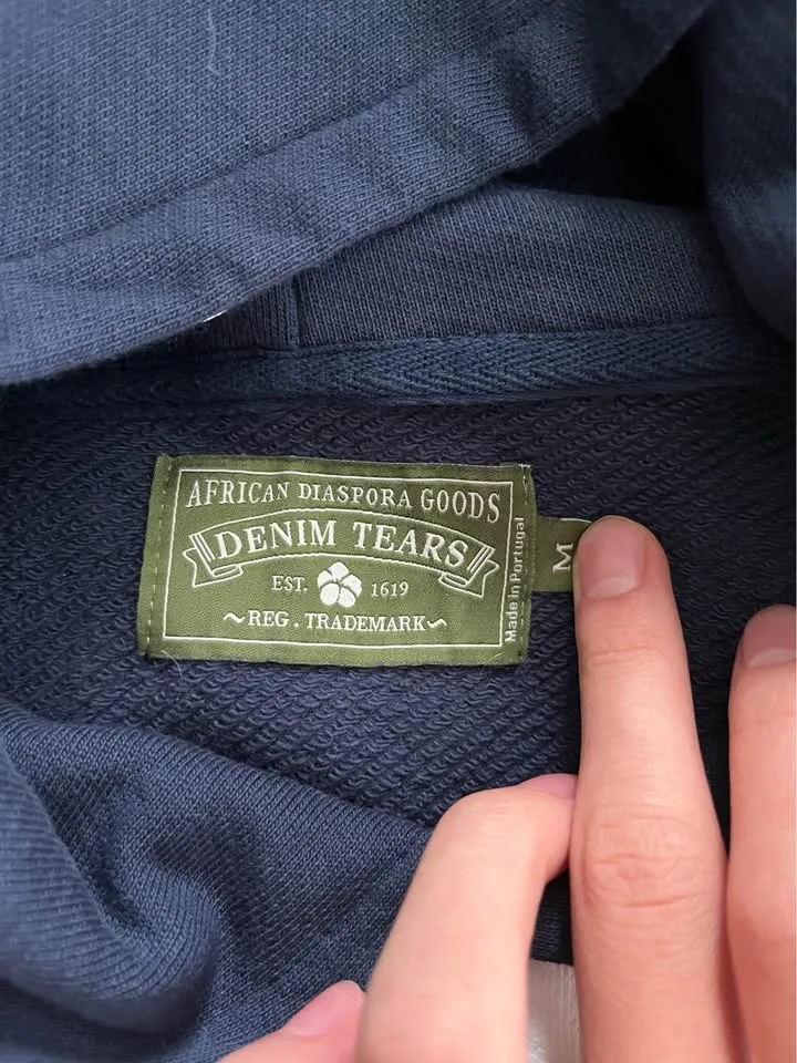 Denim Tears Hoodie - Navy Blue (Medium) image indicator(4)