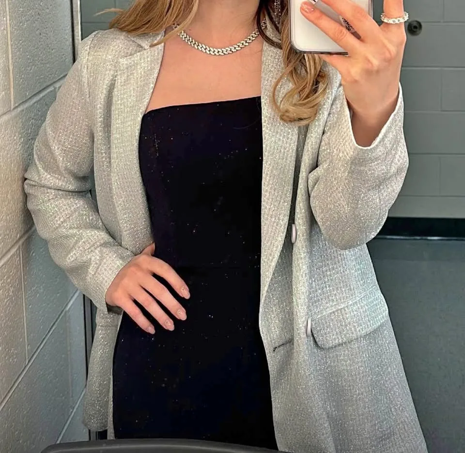 Honey Sparkly Glitter Blazer