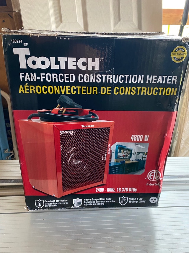 tooltech 240v 60hz 4800w 16378btus electric heater - photo 3