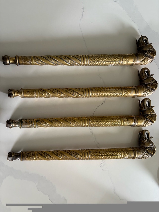 1940s 4 Indian Ceremonial Elephant Head Maces septor - photo 2