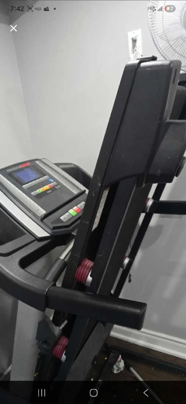 Foldable space saver treadmill. Works well image indicator(2)