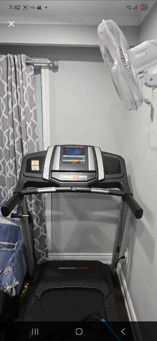Foldable space saver treadmill. Works well image indicator(3)