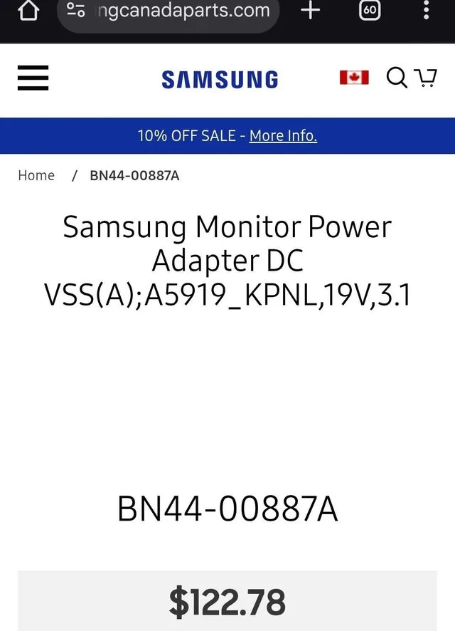 Samsung monitor ppwer cable A5919_KPNL