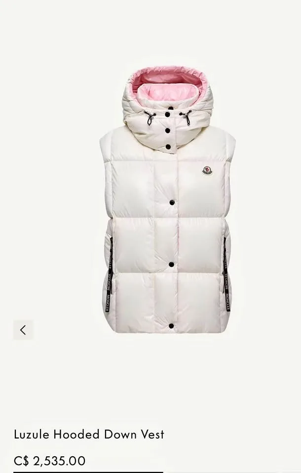 Brand New Moncler Luzule White Vest