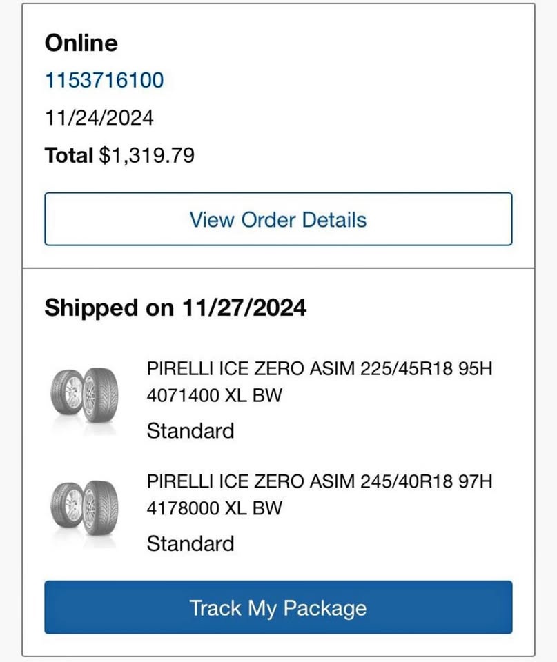 Pirelli Winter Tire Set