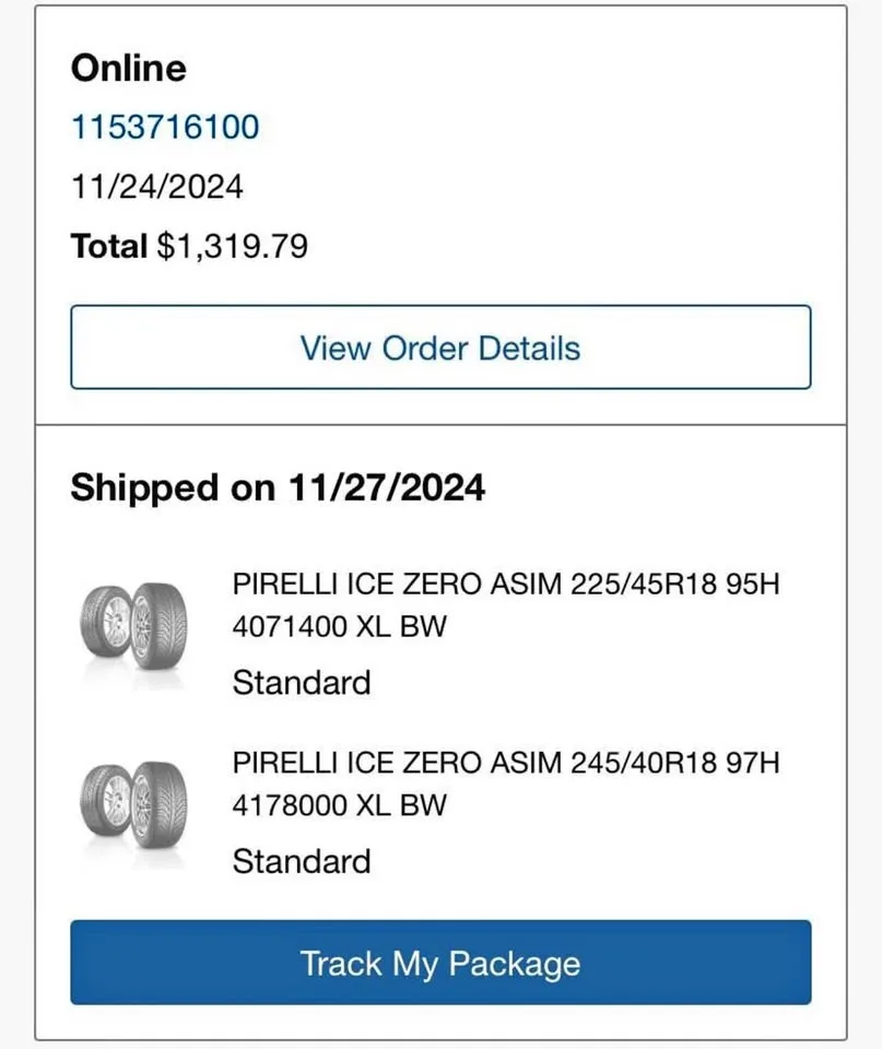 Pirelli Winter Tire Set