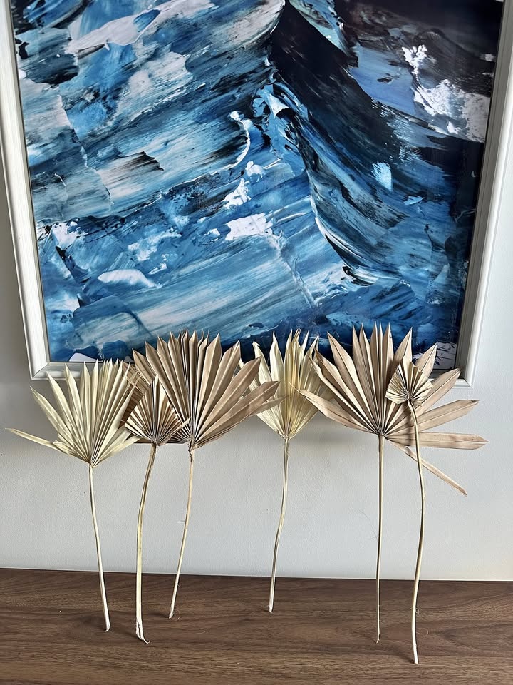 Small Dried Palm Fronds - Bundle of 6