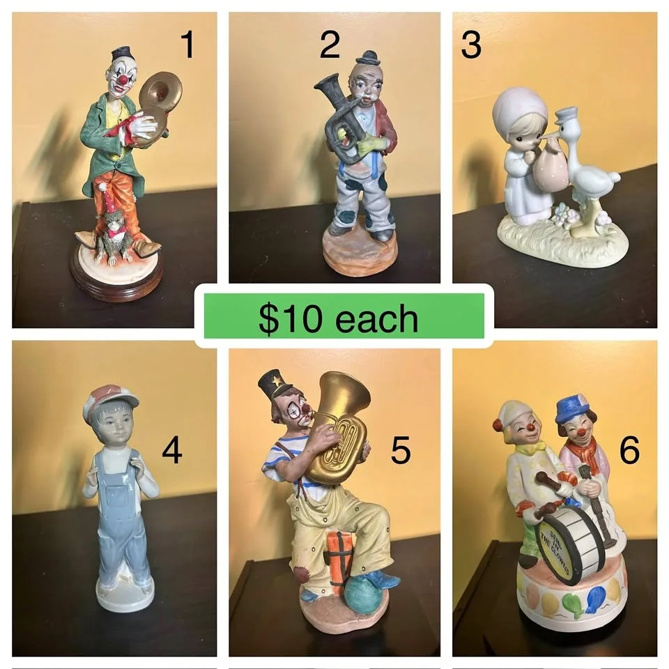 Assorted Lenox Clowns