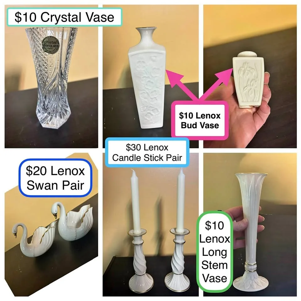 Assorted Lenox and Crystal Items