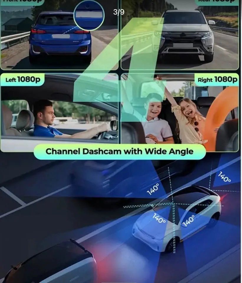 Brand new car dash camera 4channel 1080P with 32G CARD image indicator(5)