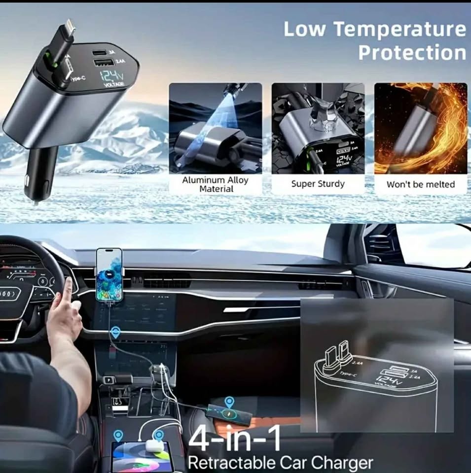 brandnew 4-in-1 Car Phone Charger<IF AD IS UP ITS AVAILABLE> - photo 2