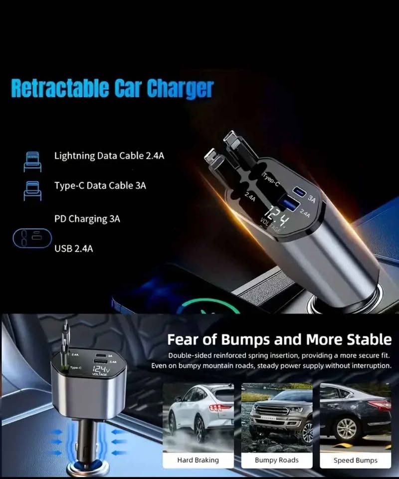 brandnew 4-in-1 Car Phone Charger<IF AD IS UP ITS AVAILABLE> - photo 4