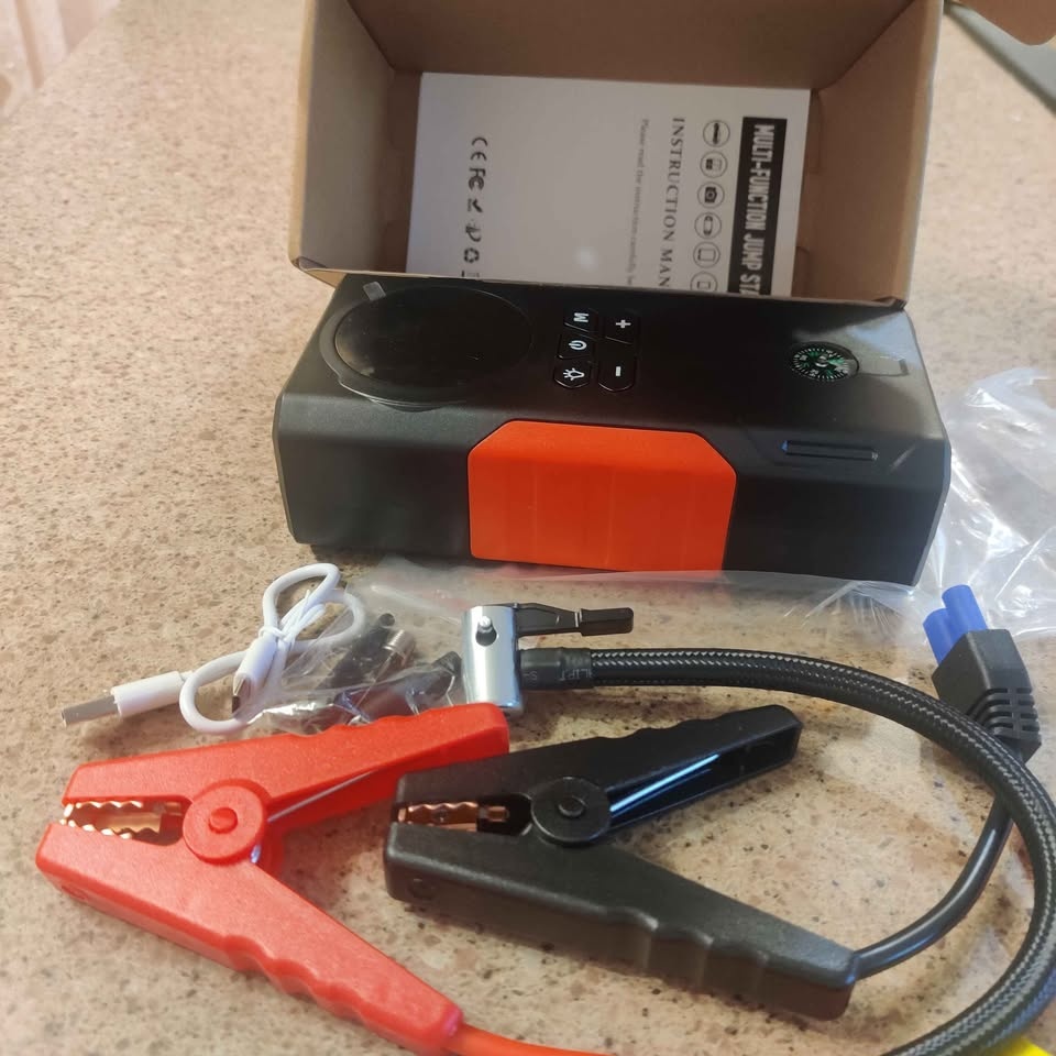 Portable Car Jump Starter with compass, air pump and emergency l - photo 3