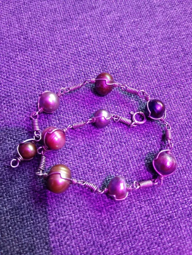 sterling silver pearl bracelet