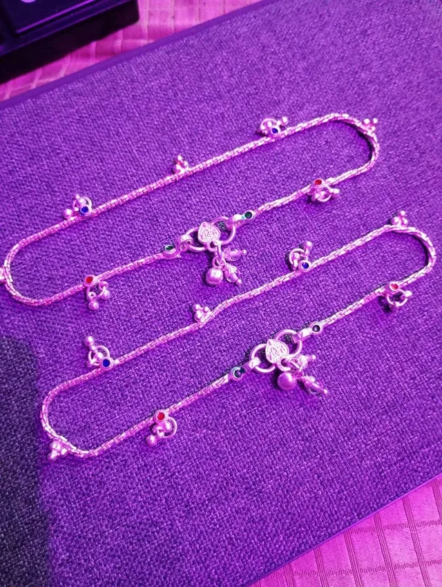 sterling silver anklets image indicator(2)