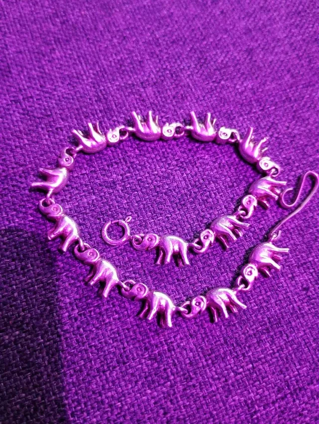 sterling silver elephant bracelet