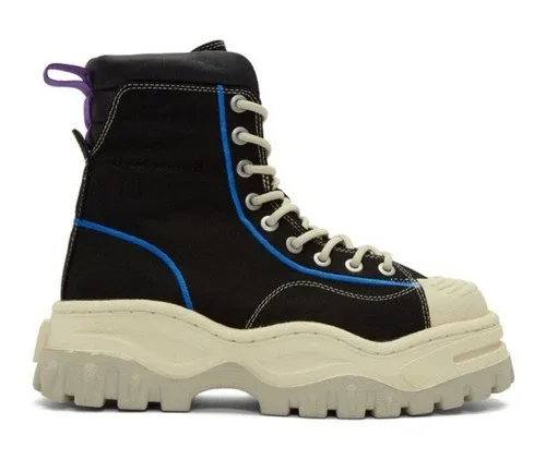 Eytys Black & Blue Canvas Akira Sneakers