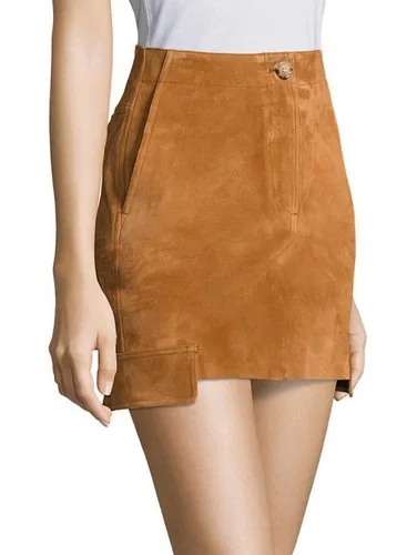 Helmut Lang Suede Mini Skirt NEW NWT Size 12 MSRP $895