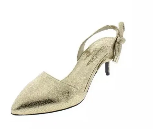 Oscar de la Renta Gold Slingback Heels - Size 7