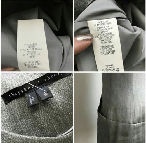 Theory theyskens’ theory Silver Dress NEW Size US 4 EU 38 MSRP $ - photo 5
