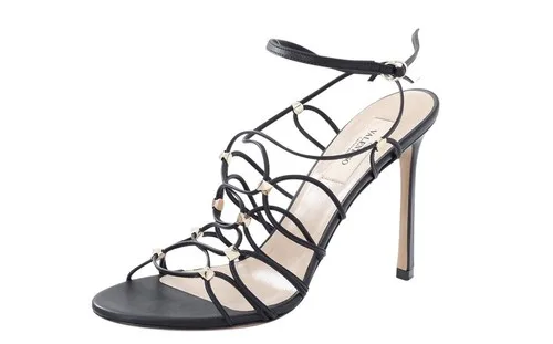Valentino Garavani Strappy Rockstud Sandal Heel NEW image indicator(9)