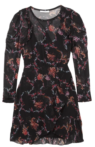 IRO Ruffled Printed Georgette Mini Dress Size 38 / 6 MSRP $430 N - photo 3