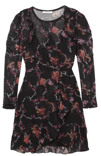 IRO Ruffled Printed Georgette Mini Dress Size 38 / 6 MSRP $430 N image indicator(3)