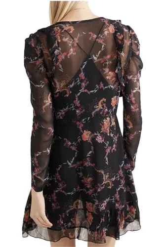 IRO Ruffled Printed Georgette Mini Dress Size 38 / 6 MSRP $430 N image indicator(4)