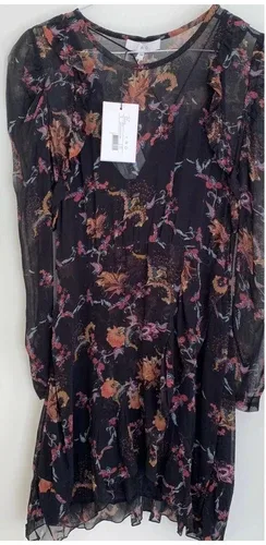 IRO Ruffled Printed Georgette Mini Dress Size 38 / 6 MSRP $430 N image indicator(6)