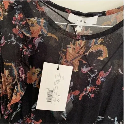 IRO Ruffled Printed Georgette Mini Dress Size 38 / 6 MSRP $430 N image indicator(7)