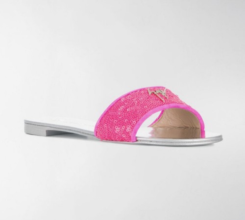 Giuseppe Zanotti Pink Sequin Sandals Size 36 NEW NWB