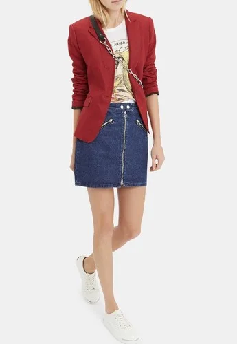 RAG & BONE Racer Denim Mini Skirt Size 28 NEW NWT