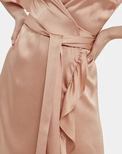 NIGHTCAP CLOTHING Silk Ruffle Wrap Dress Size M NEW NWT image indicator(5)