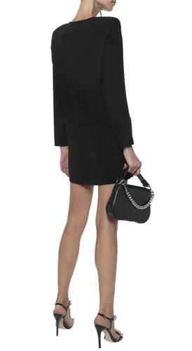 IRO Crepe Mini Black Dress Size 6 MSRP $420 NEW image indicator(2)