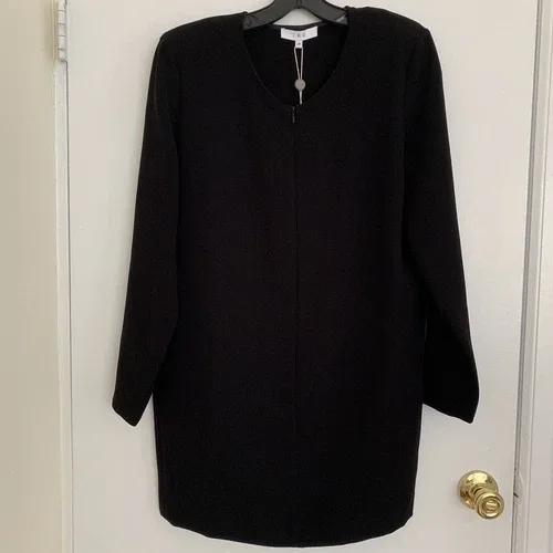 IRO Crepe Mini Black Dress Size 6 MSRP $420 NEW image indicator(5)