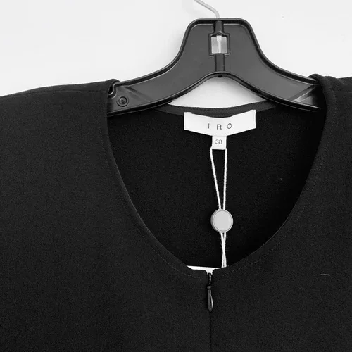 IRO Crepe Mini Black Dress Size 6 MSRP $420 NEW image indicator(6)