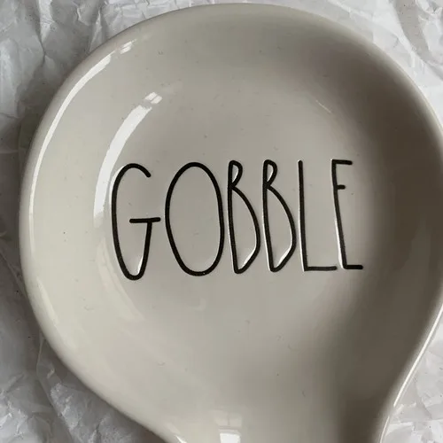 Magenta Rae Dunn Thanksgiving Fall GOBBLE Spoon Rest NEW image indicator(2)