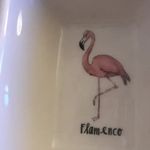 Rae Dunn Gafas Flamenco Snack Tray Ceramic Duo image indicator(5)