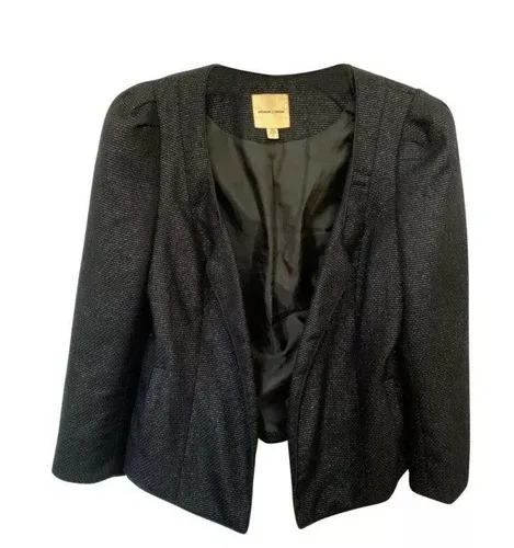 Urban Outfitters Black Shimmer Lined Blazer
