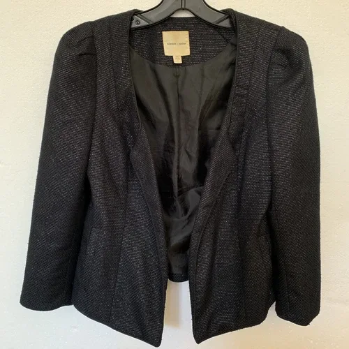 Urban Outfitters Black Shimmer Lined Blazer image indicator(3)