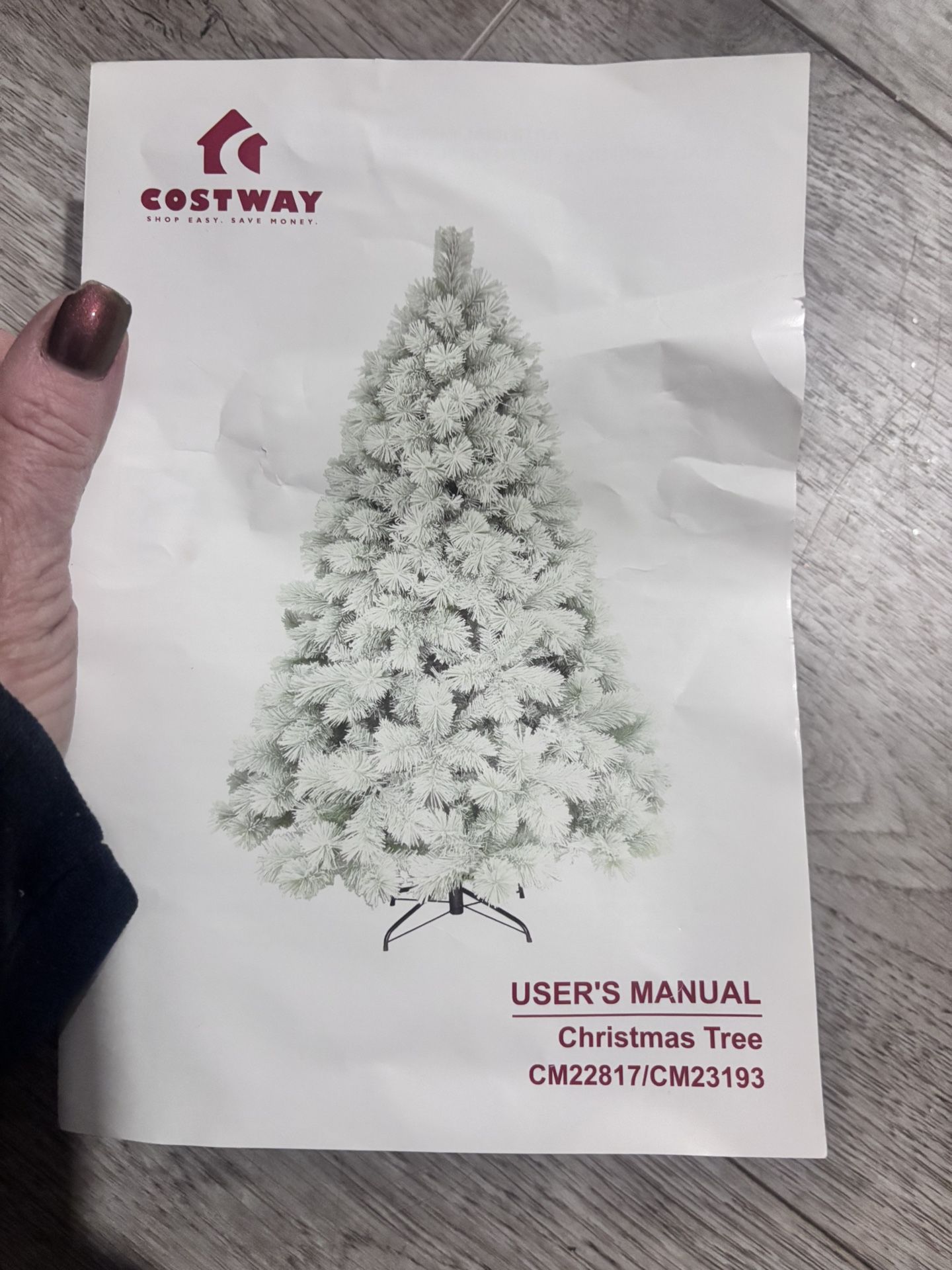 Costway 6FT Flocked Christmas Tree - photo 2