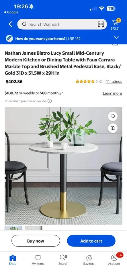 Nathan James Round Dining Table available for sale image indicator(4)