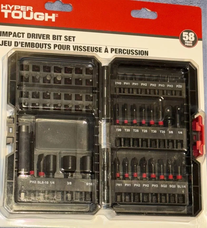 Hyper Tough 20V Impact Driver + 58pc Bit Set – NEW image indicator(2)