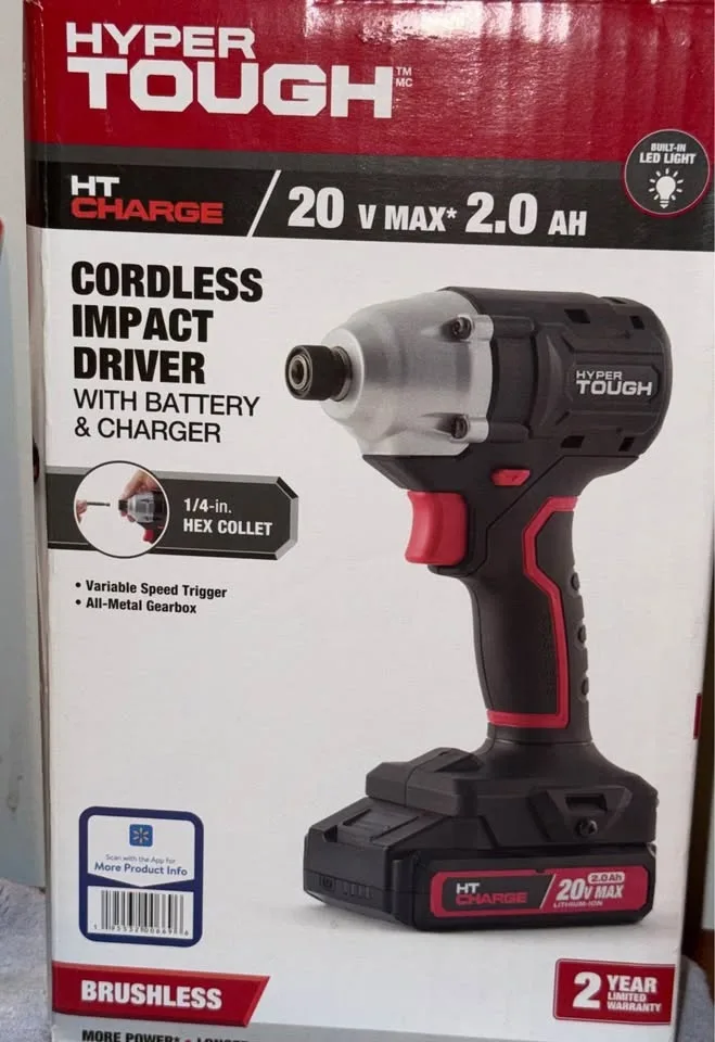 Hyper Tough 20V Impact Driver + 58pc Bit Set – NEW image indicator(3)